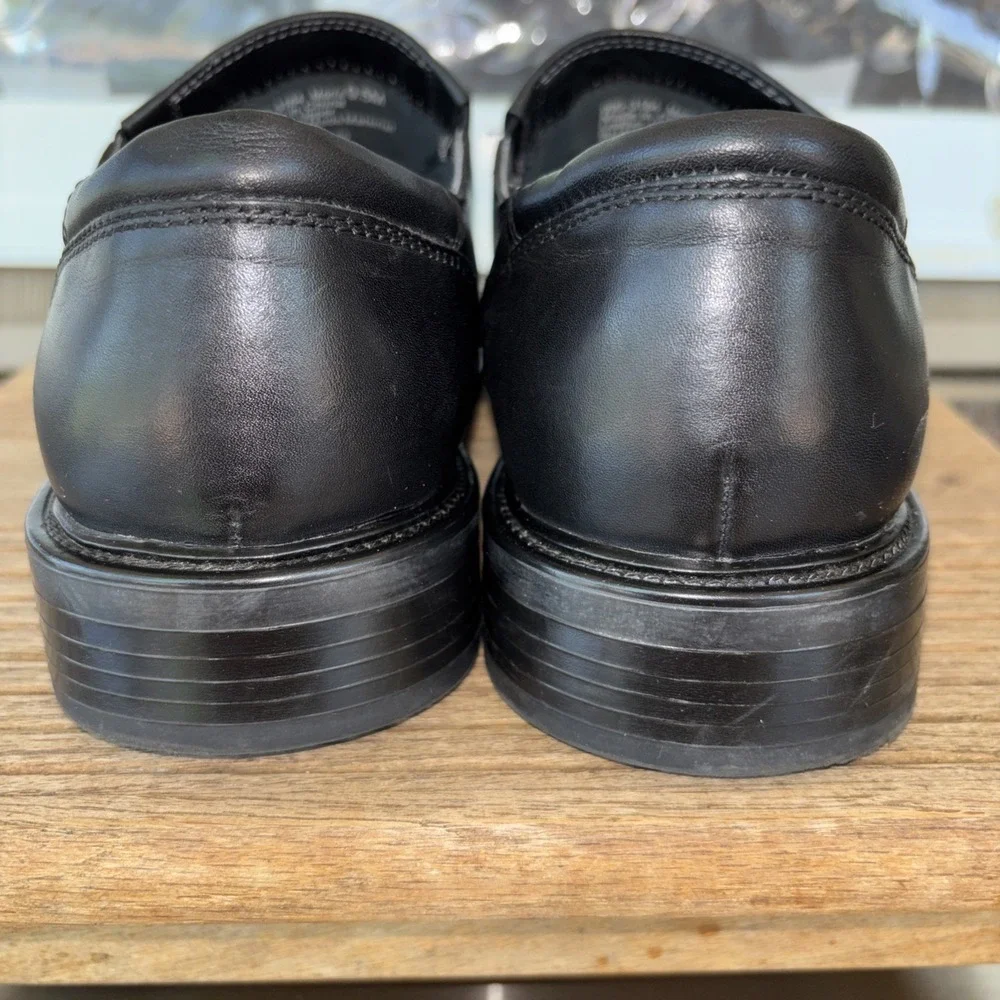 Dockers Refurbished Pro Style All Comfort Black Leather Shoes 090-3184 Men's 9.5